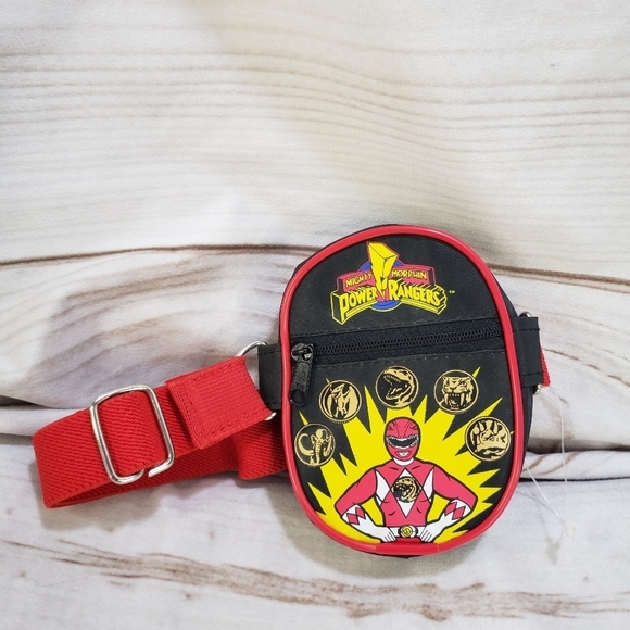 Vintage Mighty Morphin Power Rangers Red Coin Purse Belt Bag Child Size 1994 - Picture 1 of 8
